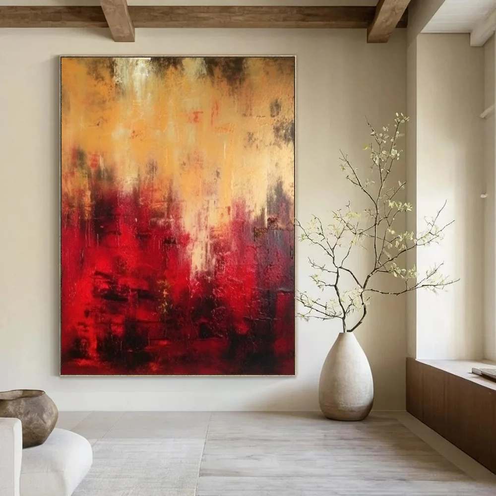 Bedroom Hand-painted Bold Living Abstract Canvas Artwork VLJT5
